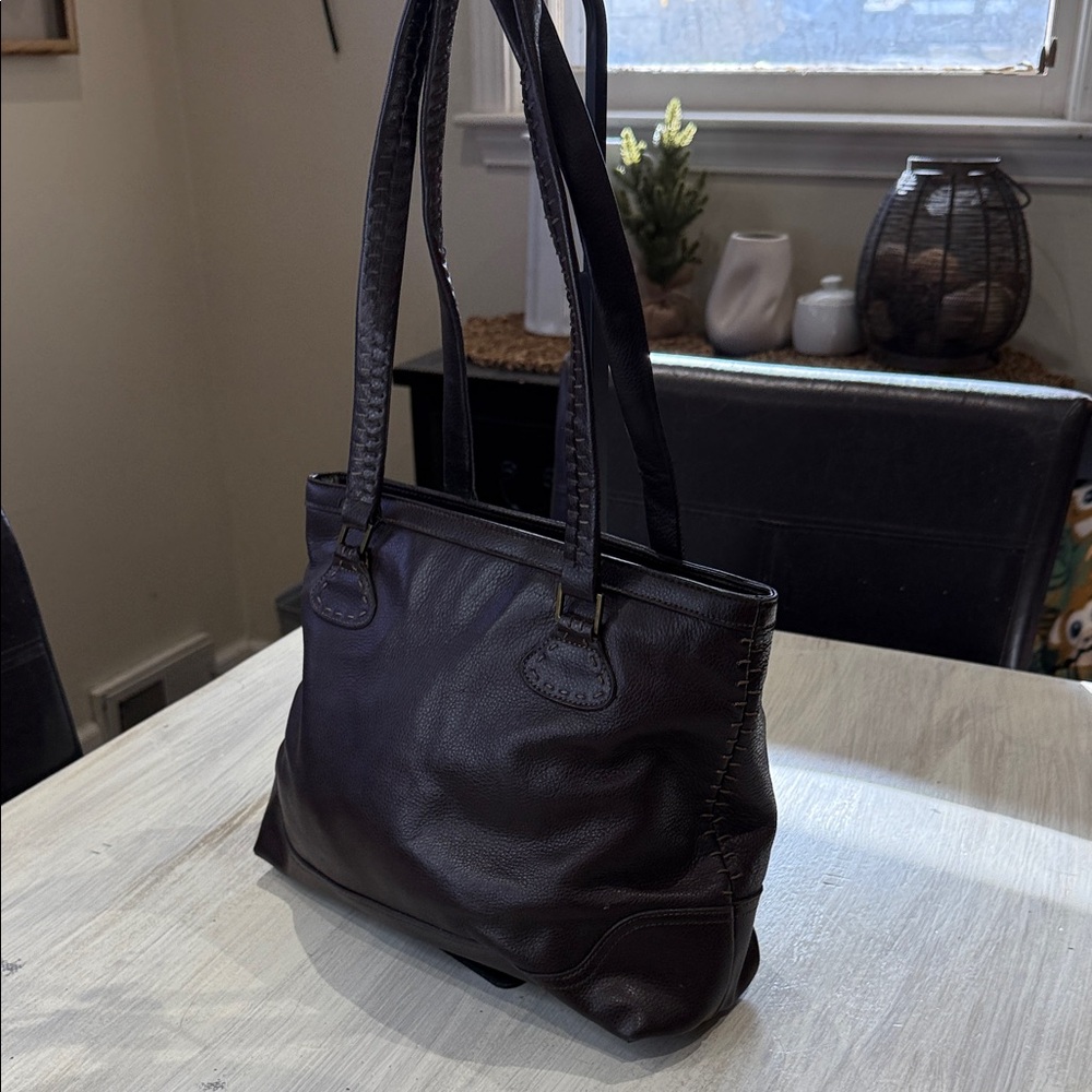 Vintage The Sak Dark Brown Leather Shoulder Bag